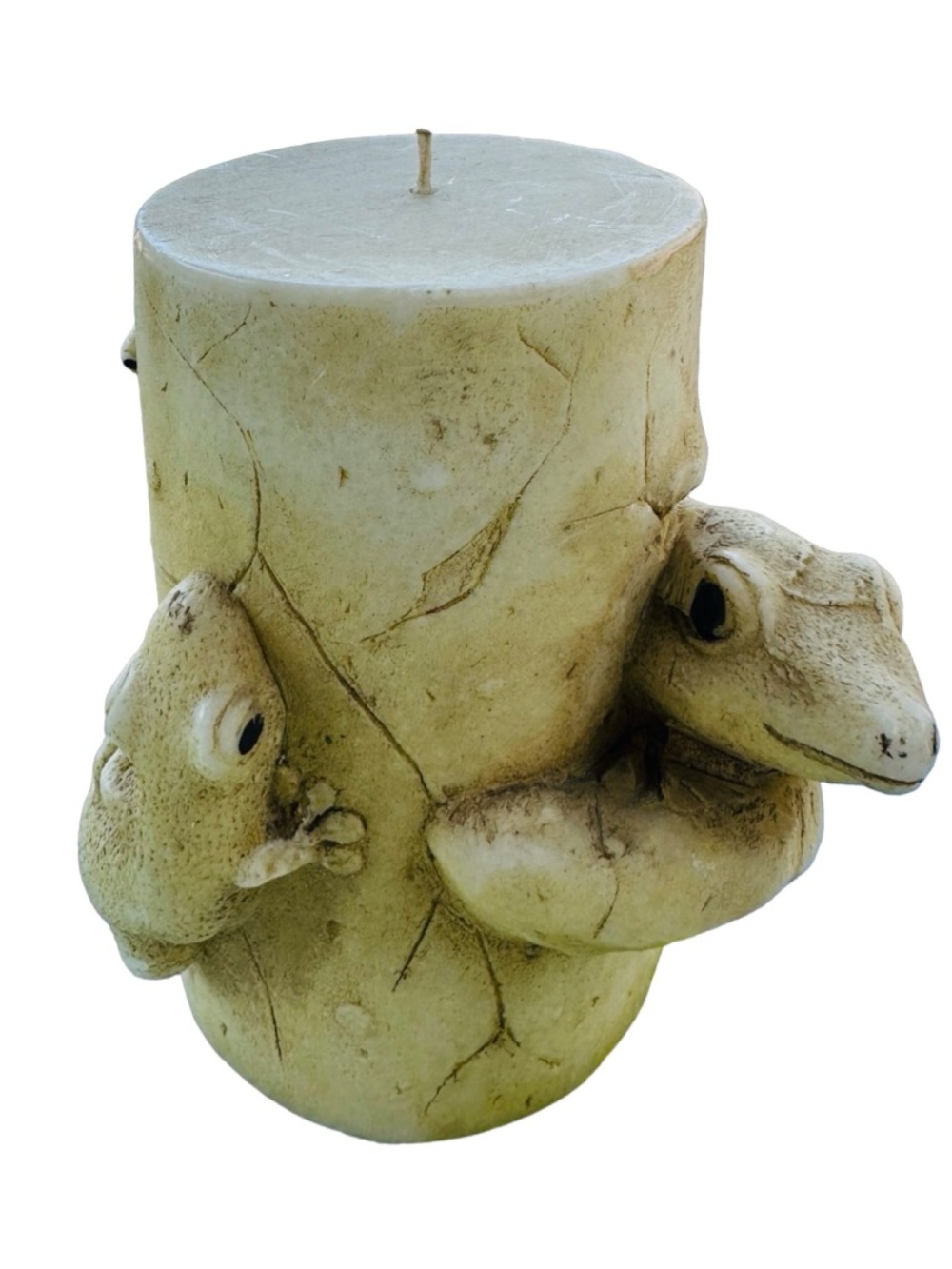 ANIMAL SPIRIT Vintage 3-D Lizards Pillar Candle Decorative Safari Motif
